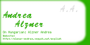 andrea alzner business card